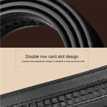 Fashion Men's Leather Ratchet Belt Automatic Buckle Waistband 120cm