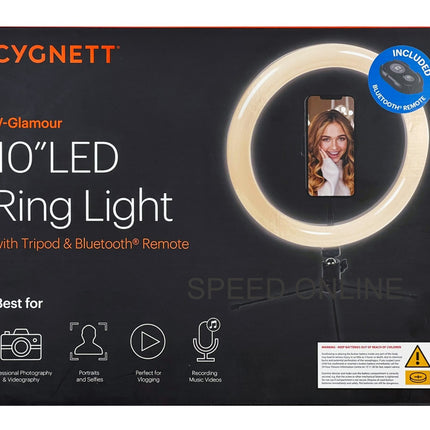 Portable 10" Ring Light with Tripod and Wireless Remote Control