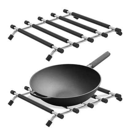 Stainless Steel Trivet, Hot Pan Stand Rack, Worktop Saver for Kitchen