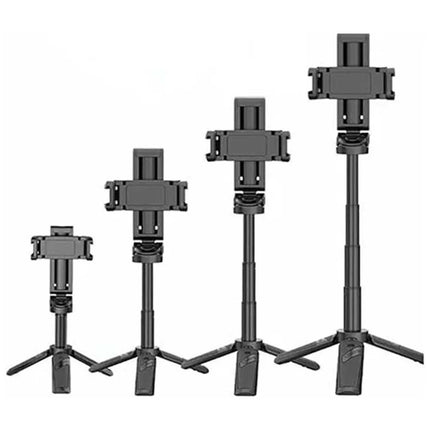 Travel Mini Selfie Stick & 4-Leg Floor Stand, Universal Phone Mount