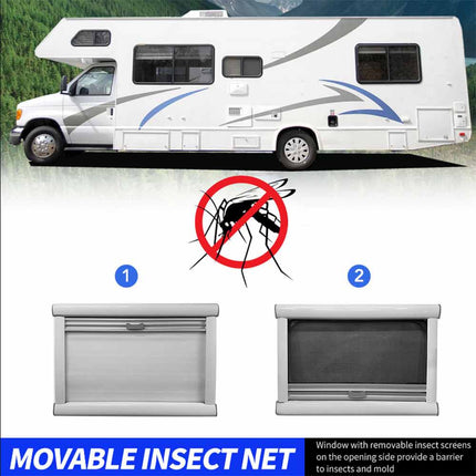 RV Caravan 350*700MM Square Push Out Flat Window Locking Handle Strut Attachment