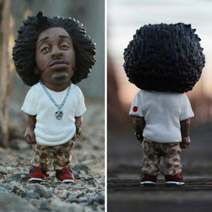 10cm Resin Hip Hop Rapper Statue, Cool Desktop Figurine Gift