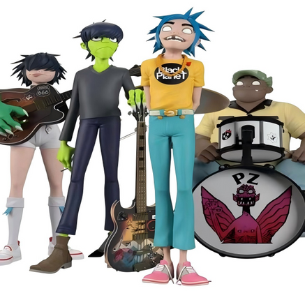 Gorillaz Band Action Figures Murdoc Russel Noodle 2D Rock Band Toys