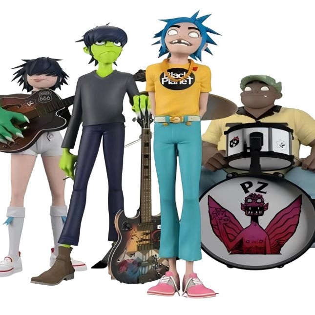 Gorillaz Band Action Figures Murdoc Russel Noodle 2D Rock Band Toys