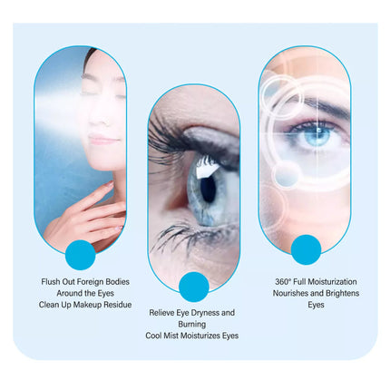 White Nano Eye Mist Sprayer, Hot Compress Moisturizing, Rechargeable