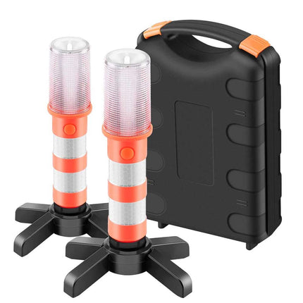 2PCS LED Car Emergency Warning Light, Roadside Safety Flash Flare Strobe