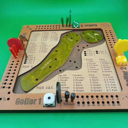 Tabletop Dice Golf Game, Wooden Mini Board Fun Challenge