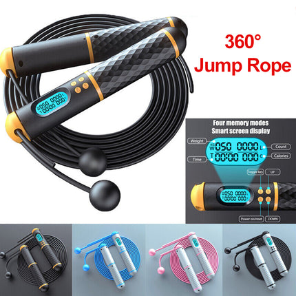 Cordless Speed Jump Rope with Digital Calorie Tracker for Fitness