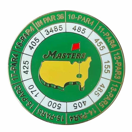 The Masters Scorecard Golf Ball Marker 2024 Tournament Coin Magnetic