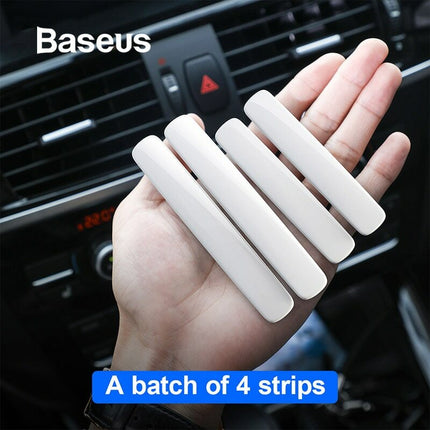 4Pcs Black Car Door Edge Guard Anti-Scratch Trim Protector Sticker