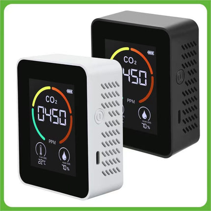 Portable 3in1 Carbon Dioxide Detector, LCD Digital Temp Humidity Meter