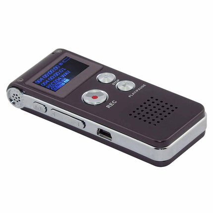 8GB Digital Voice Recorder with MP3 Player Rechargeable USB