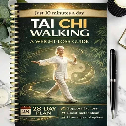 Tai Chi Walking for Weight Loss – 28-Day Senior-Friendly Program Notebook