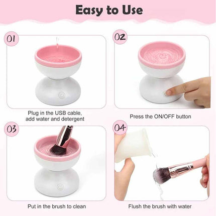 Professional Electric Makeup Brush Cleaner Machine Cleaning Tool