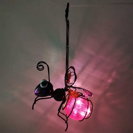 Solar Bee Light Hanging Waterproof Outdoor Tree Ornament Garden Decor