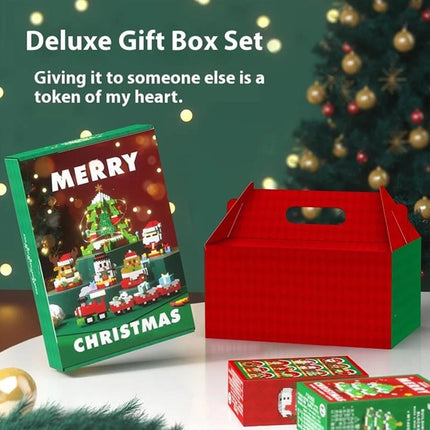 Santa Claus Design Building Blocks Set, 6Pcs Christmas Ornaments