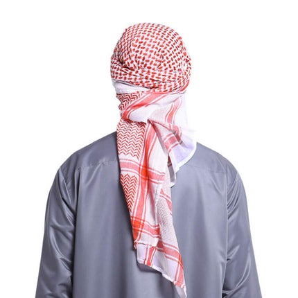 Men Arab Keffiyeh Shemagh Scarf Muslim Turban Palestine Headwrap