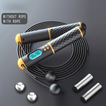 2-in-1 Cordless Jump Rope with Digital Counter & Calorie Count