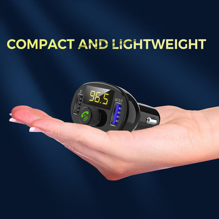 Bluetooth 5.0 FM Transmitter Car Kit Wireless Dual USB Charger MP3 Player