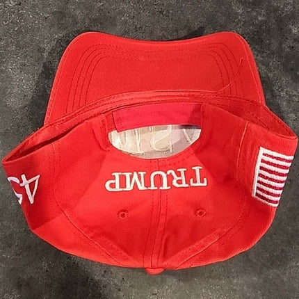 Trump USA 45-47 Embroidered Red White Adjustable Patriotic Cap Hat