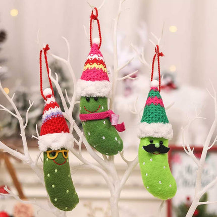 Christmas Cartoon Banana Hanging Pendant 3Pcs Xmas Home Decoration