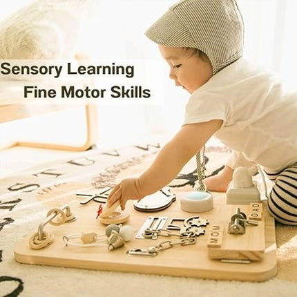 Montessori Busy Board for Toddlers – Sensory Fidget Toy ADHD Gift