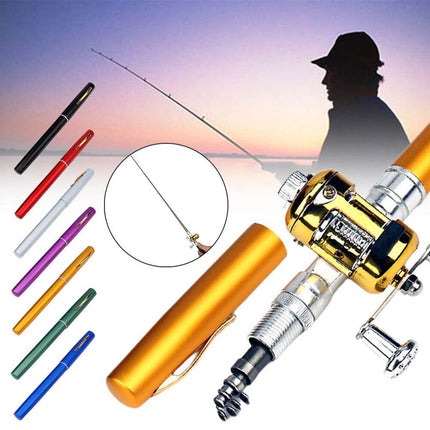 Telescopic Pen Fishing Rod Pocket Size Portable Pole and Reel Combo