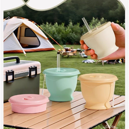 Portable Collapsible Silicone Cup for Travel, Outdoor Camping and Rinse