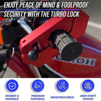 Handlebar Grip Safety Lock, Anti-Theft Brake for Motorbike Scooter