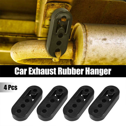 4PCS Universal Black Exhaust Rubber Hanger Heavy Duty Pipe Mount Brackets