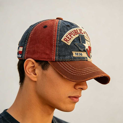 Unisex Texas Republic Baseball Cap 1836-1845 Lone Star Legacy Hat