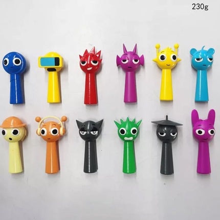 12X Sprunki Simon Oren Winda Character Doll Cake Baking Model Toy