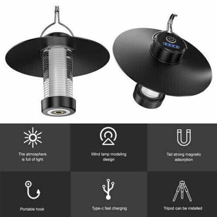Portable LED Camping Lantern with Stand, USB Powered for Outdoor Hiking