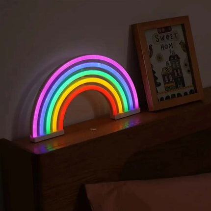 Colourful Rainbow LED Neon Light Stand Wall Bar Lamp for Home Nursery Room