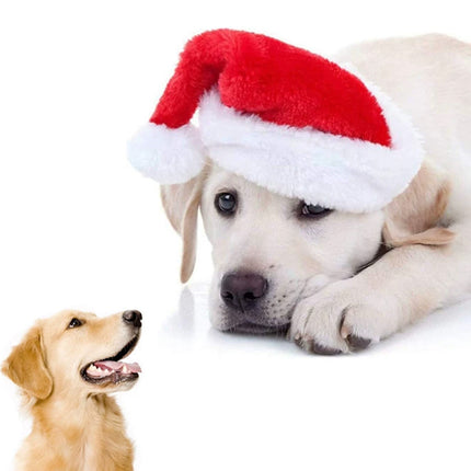 2x Christmas Santa Dog Hat Puppy Kitten Cat Cap Pet Costume Xmas Ornament