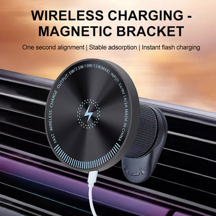Magnetic Wireless Car Charger Mount Holder for iPhone 15 Phone Charging Stand