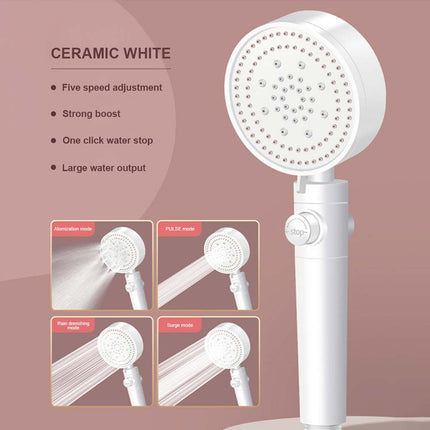 1pc High Pressure Shower Head 5 Mode Multi-Functional Hand Held Sprinkler