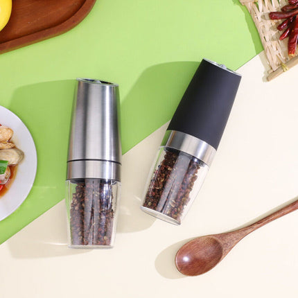 Electric Pepper Mill & Salt Grinder, Gravity Automatic Battery LED