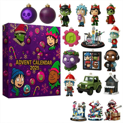 2025 Music Band Advent Calendar Pendant Toy 24 Day Christmas Countdown