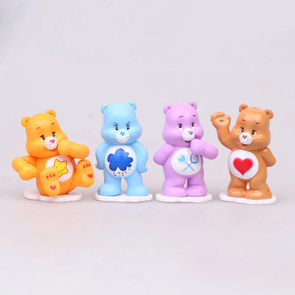 12Pcs Rainbow Bears Care Bears Playset Figure Cake Decor Topper Toys