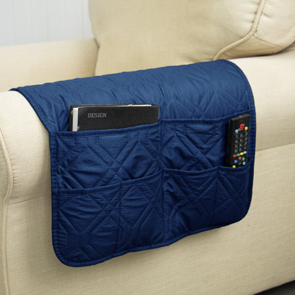 6-Pocket Sofa Armrest Remote Control Organizer Holder for Chair Couch