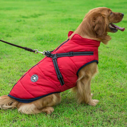 Waterproof Winter Dog Jacket with Harness, Breathable Sizes S-L