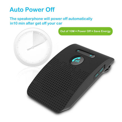 Wireless Car BT4.2 Handsfree Speaker Kit Sun Visor Clip Black