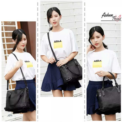 NEW Ladies PU Leather Handbag, Shoulder Tote & Crossbody Purse