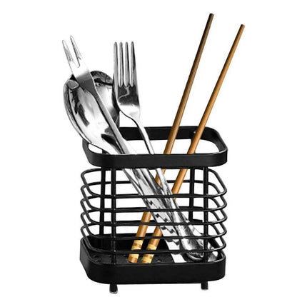 Stainless Steel Cutlery Holder & Kitchen Utensil Drainer Caddy Sink Tidy Stand
