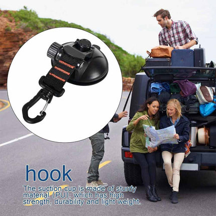 4 Pack Suction Cup Securing Hooks Tie Down Tarp Car Awning Camping