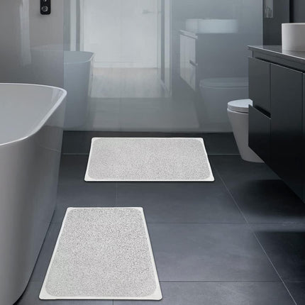 2X Anti Slip Loofah Shower Rug, Non Slip Bathroom Mat Carpet Water Drains