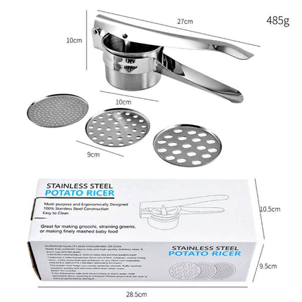 Manual Stainless Steel Juicer Vegetable Press Potato Lemon Garlic Colored Box