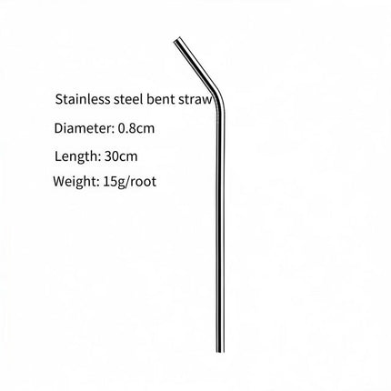 304SS Straw Set for 40oz Cup, 3 Straight, 3 Bent +2 Brushes Boxed