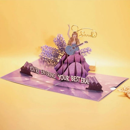 3D Taylor Swift Pop Up Birthday Card – Popular 3D Greeting Card for Swiftie Fans